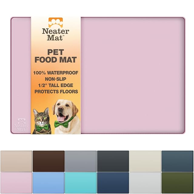 Neater Pet Brands Neater Mat - Tapete de Silicona Impermeable para Cuencos para Mascotas, Protege los Suelos…