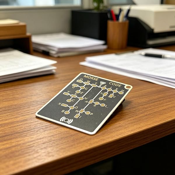 Morse Code Trainer Card Pro, trainer interattivo per il codice Morse con decodifica in tempo reale, design professionale in stile PCB con segnalazione LED e modalità audio, dispositivo (1 PC) - 3