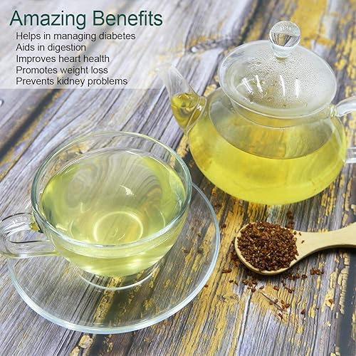 Miniatura 8 de FullChea - Té de trigo sarraceno tartario del Himalaya - Trigo sarraceno negro - Trigo sarraceno asado - Té de hierbas de hojas sueltas - Sin