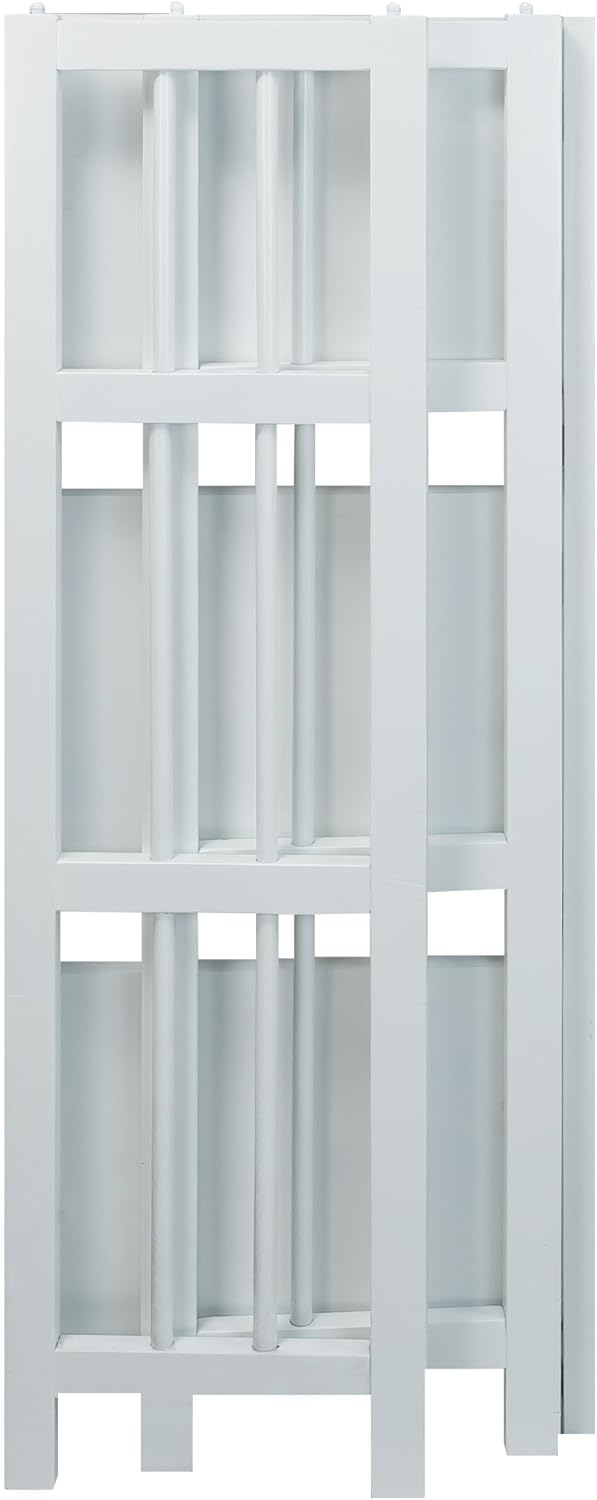 Casual Home 3-Shelf Folding Bookcase, 14" Wide, White