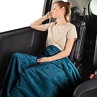 Vista 4 de SOCHOW Flannel Fleece Blanket Twin Size, All Season Lightweight Super Soft Cozy Blanket for Bed or Couch, Blue Coral, 60" X 80