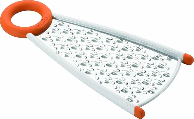 Chef'n Dual Cheese Grater, White & Orange, 11.5 x 2 x 26cm