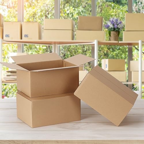 Miniatura 6 de CRUGLA 40 paquetes de cajas de envío de 8 x 6 x 4, cajas de cartón para pequeñas empresas, cajas de correo corrugado a granel para embalaje