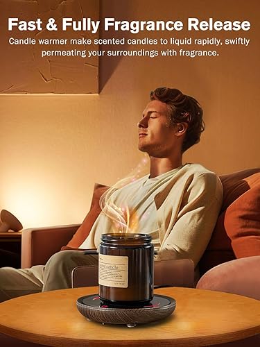 Miniatura 36 de PUSEE Calentador de taza de café – Plato eléctrico grande calentador de velas con apagado automático de 4 horas, calentador de taza de 3 ajustes