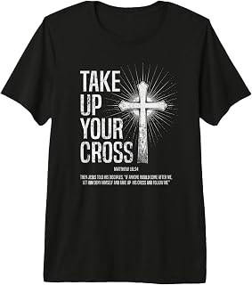 Matthew 16:24 - Take up Your Cross - Bible Verse - Faith Premium Tri-Blend T-Shirt
