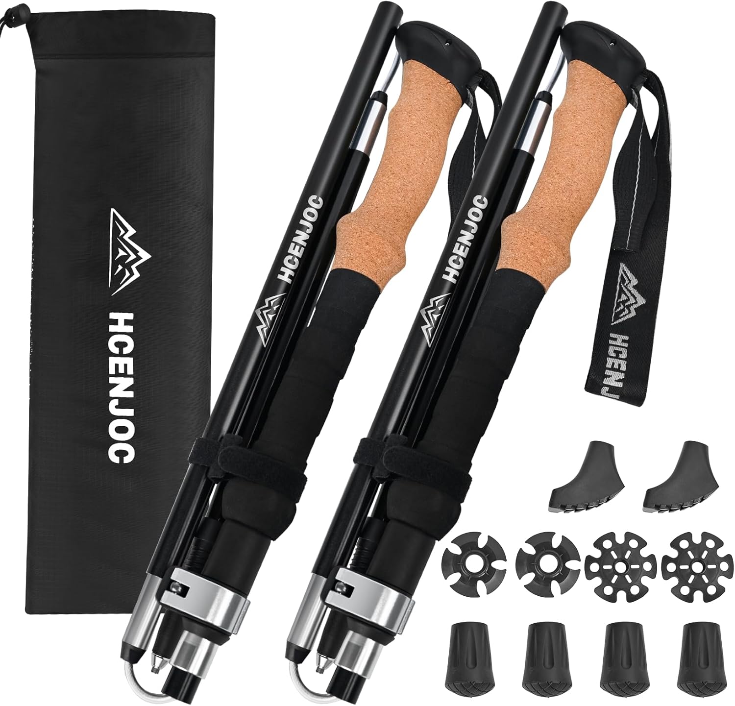 Ultralight Collapsible Hiking Poles with Cork Handles & Quick Lock Ultralight Collapsible Hiking Poles with Cork Handles & Quick Lock