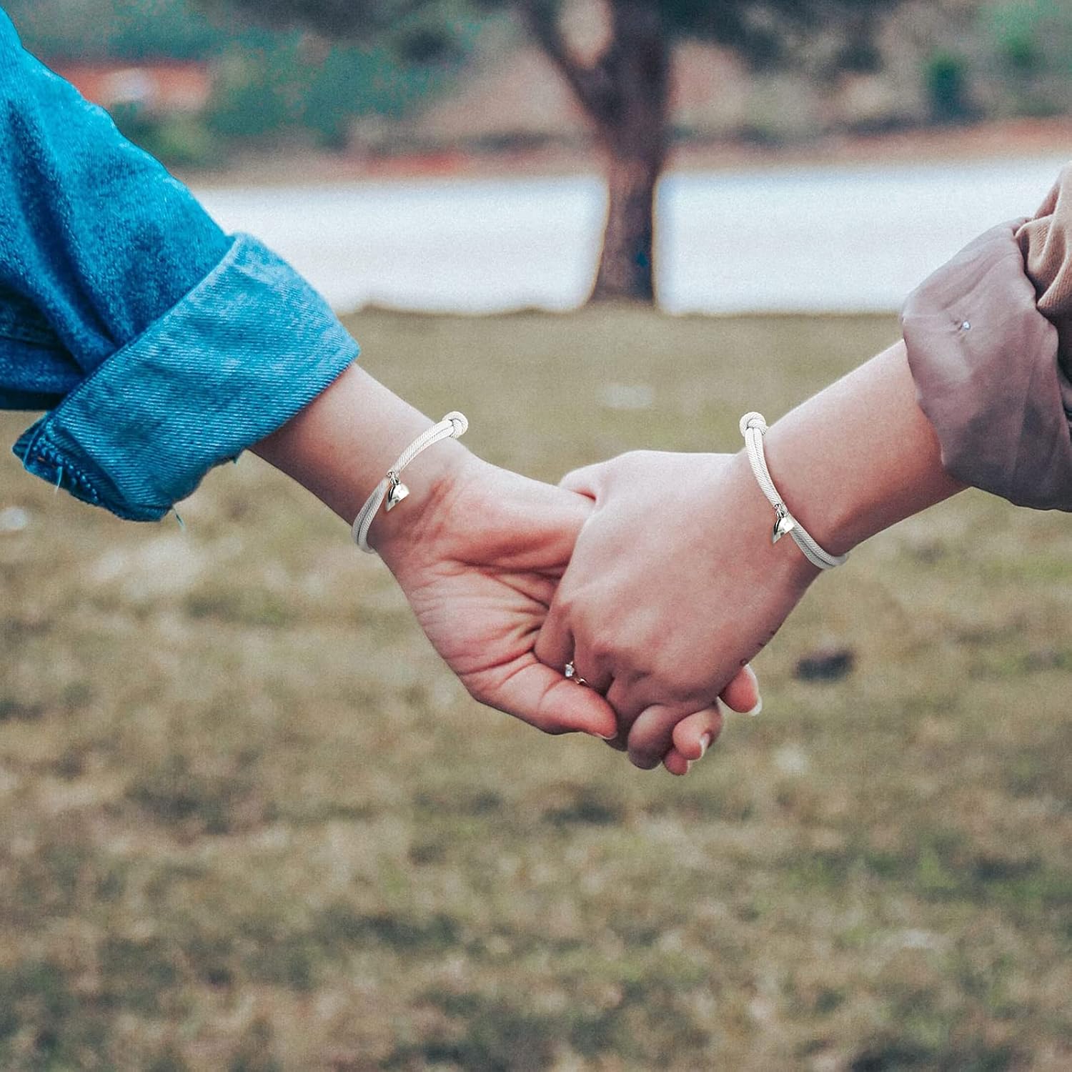 Dlihc 2pcs Couples Bracelets for Women Men, Matching Heart Bracelets for Couples, Valentines Gift for Boyfriend Girlfriend Best Friend - Image 5