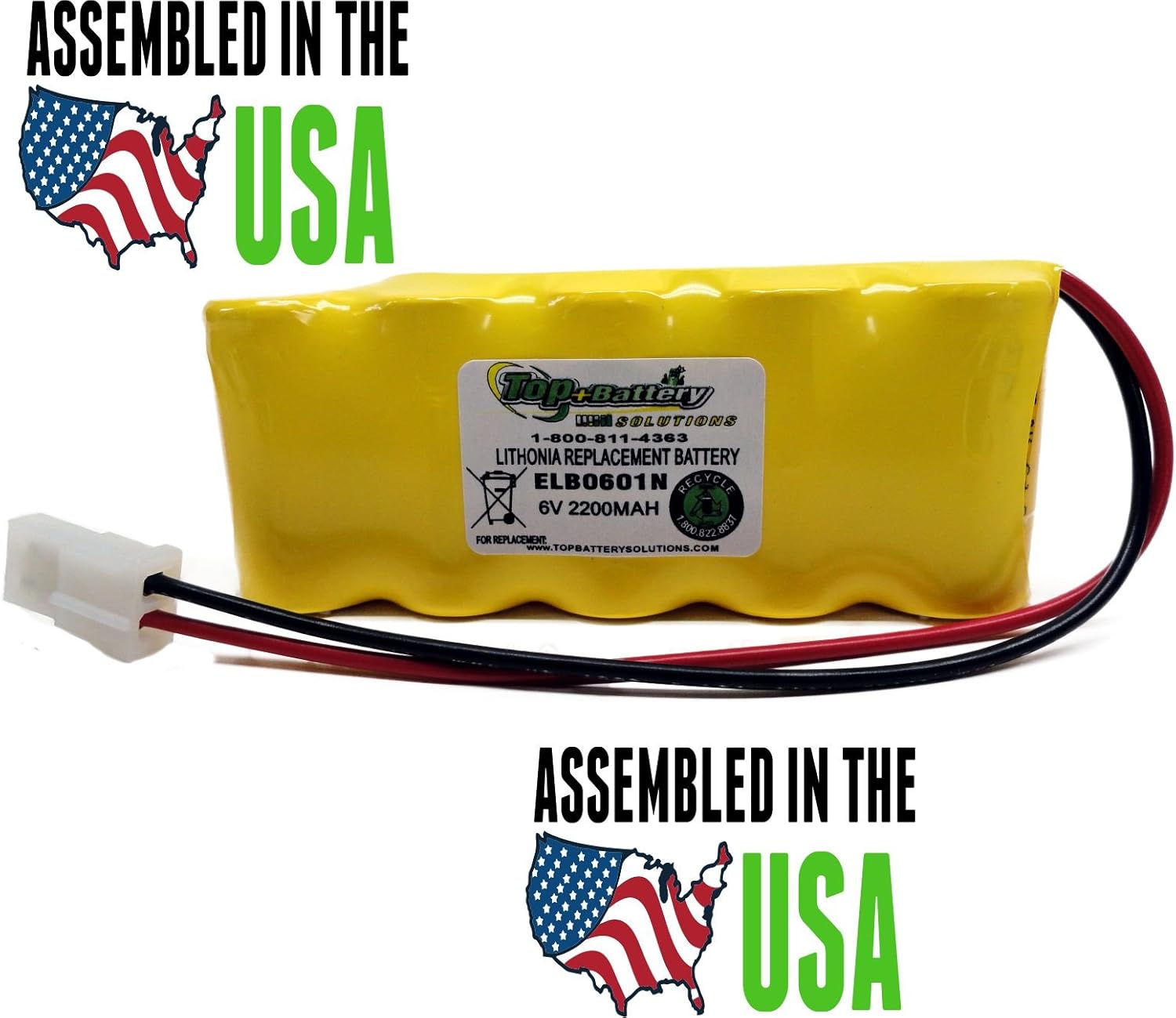 5PC LITHONIA ELB0601N Replacement Battery