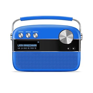 Saregama Carvaan Premium Hindi - Portable Music Player with 5000 Preloaded Songs, FM/BT/AUX (Cobalt Blue)