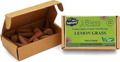 Miniatura 128 de Bless International Cedro 100% natural - Conos de incienso hechos a mano, sumergidos a mano, orgánicos, sin productos químicos para purificación