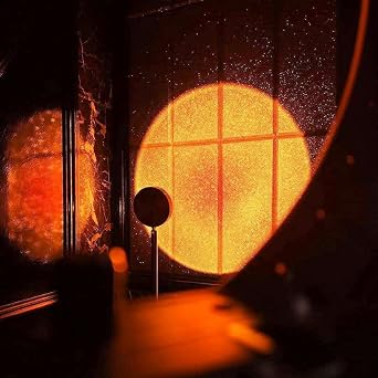 Sunset Projektör Gece Lambası, 180 Derece Ayarlanabilir, 4 Farklı Görüntülü, Gün Batımı Temalı [Enerji Sınıfı A+]