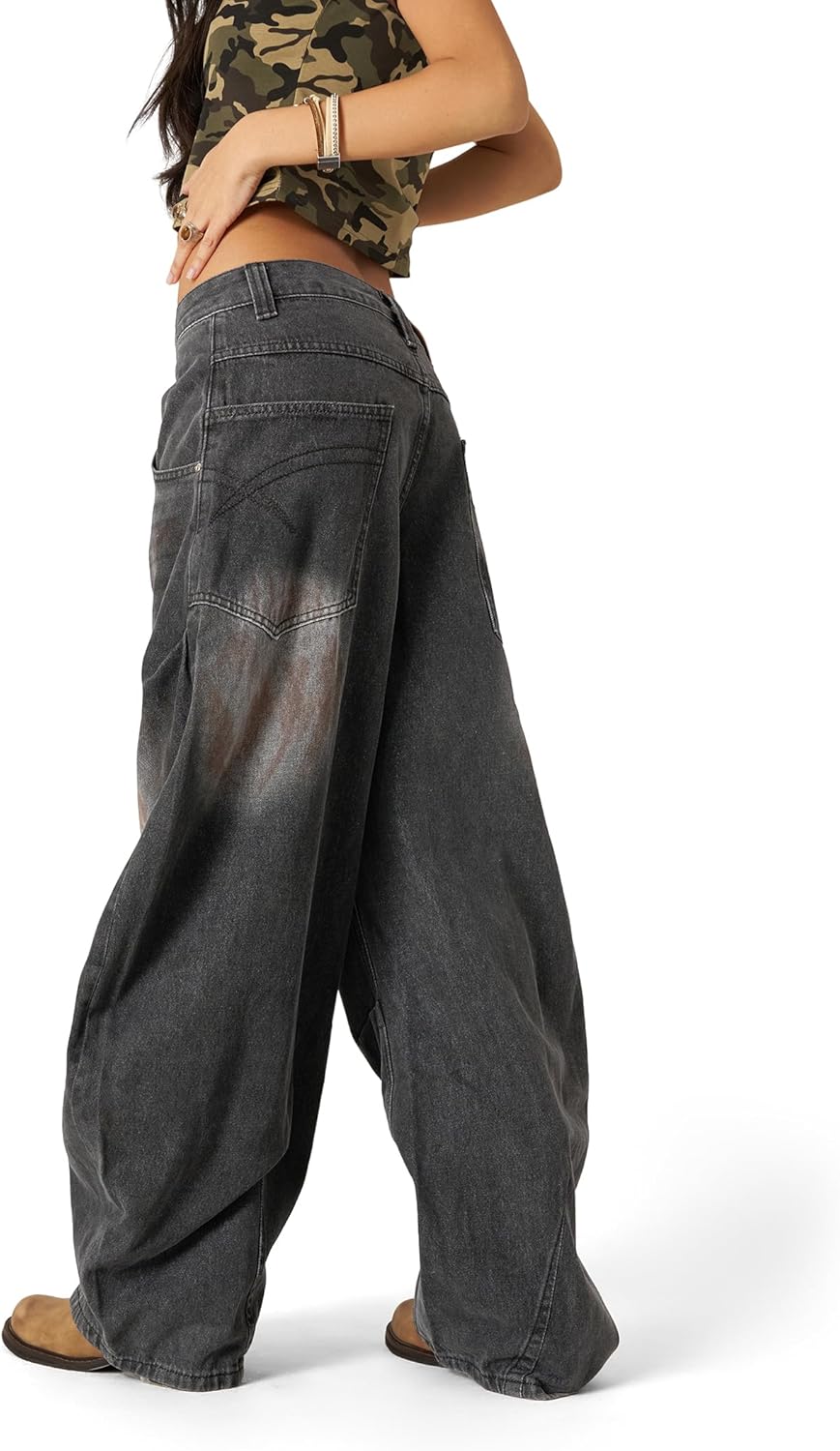 Aelfric Eden Wrinkle Loose Barrel Jeans Vintage Casual Denim Pants Comfy Soft Wide Leg Streetwear 2025 Trendy Bottom - Image 5