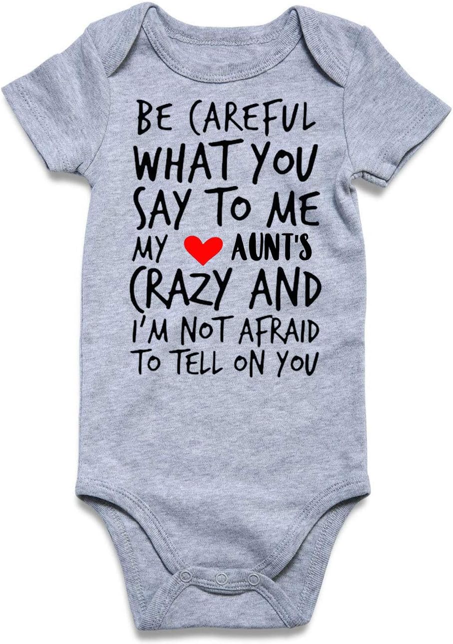 Cutemefy Baby Boys Girls Bodysuit Funny Infant Romper Jumpsuit Short and Long Sleeve Unisex Outfit Clothes 0-18 Months