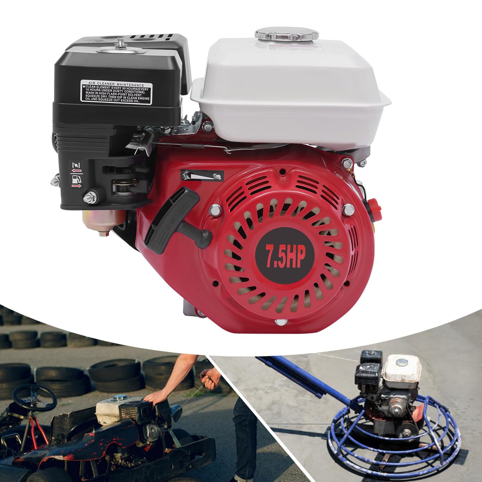 GX210 Motor de 4 Tiempos 7,5 CV - Gasolina Para Kart, Generador Portátil a Gas, Hidrolimpiadoras de Alta Presión y Más