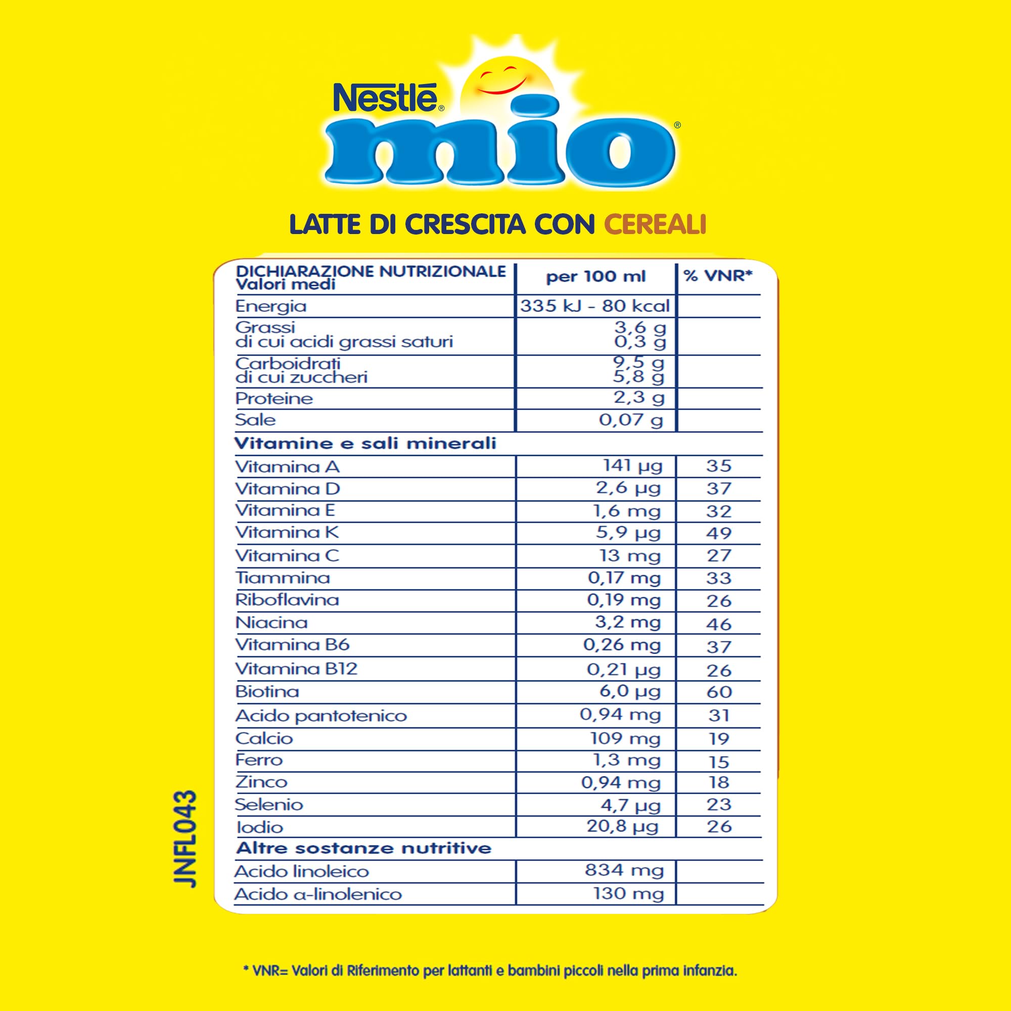NESTLÉ MIO Latte di Crescita con Cereali Liquido, 12 Brick da 500ml (6L)