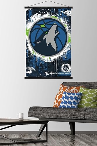 Miniatura 2 de Trends International NBA Minnesota Timberwolves - Póster de pared con logotipo Maximalist 23, 22.37 x 34.00 pulgadas, paquete impreso y negro