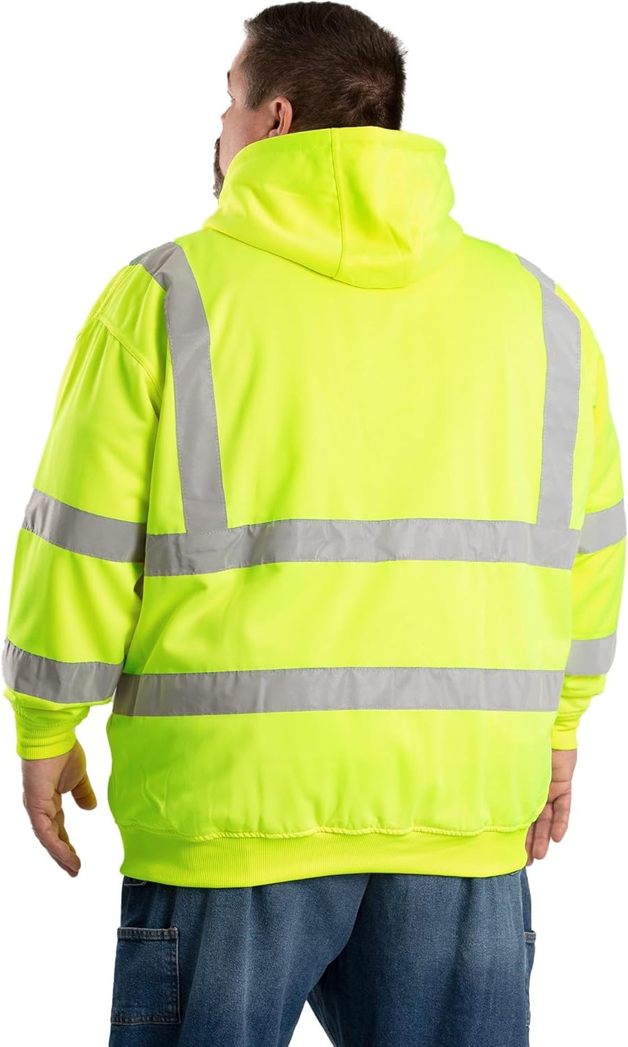 Berne Men's Hi-Vis Class 3 Lined Hooded Sweatshirt