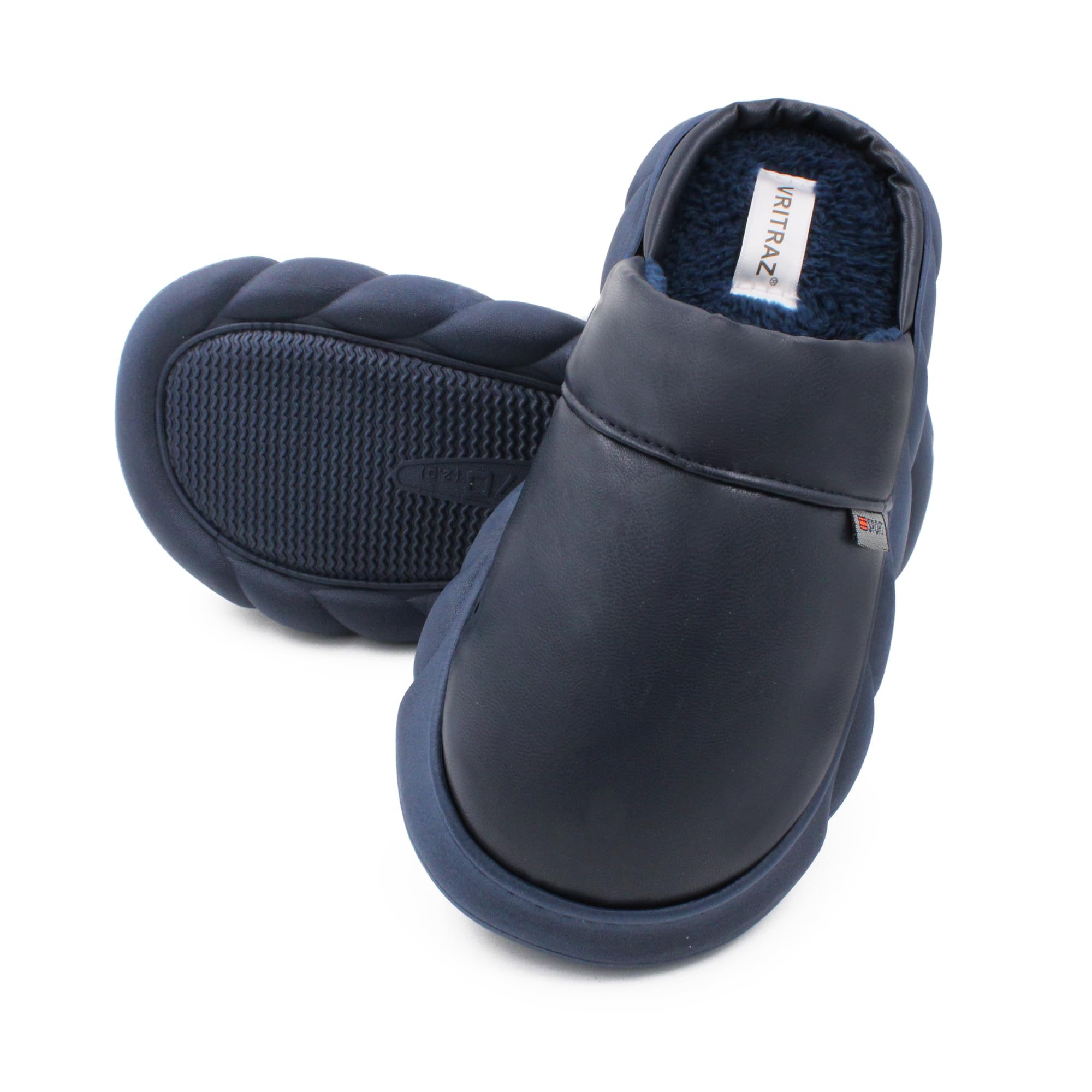 VRITRAZ Mens Winter Fur Slippers (Seal-Blue, UK-8) (B0CNRSVC4K) Amazon Price History, Amazon Price Tracker