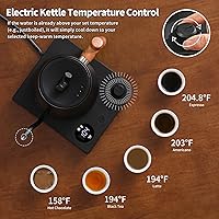 Vista 5 de Water Kettle Electric,Gooseneck Electric Kettle with 50pcs Coffee Filter,±1℉ Temperature Control, Fast Heating, Stainless Steel Interior, Ideal for