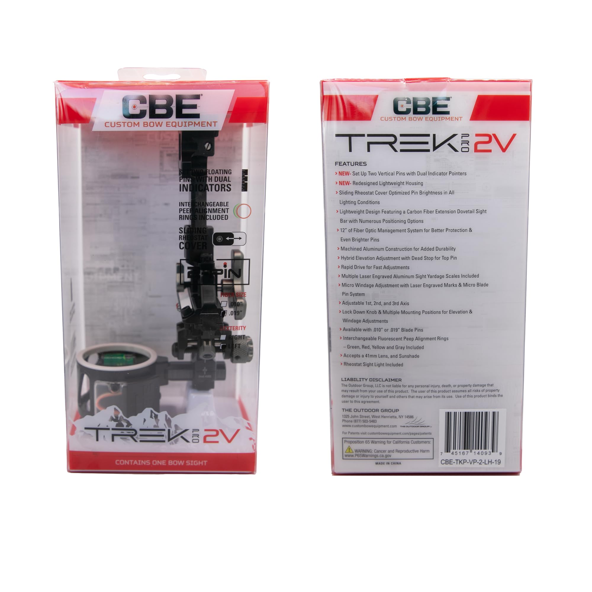CBE Trek Pro, Vertical Pin, 2 Pin, 019, LH