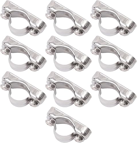 Miniatura 6 de Pack Of 10 Stainless Steel Pipe Support Clamps For Various Industrial Uses(20-22mm)