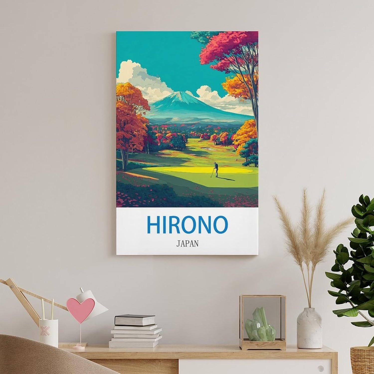 FUADDGG Hirono Golf Japan Vintage Travel Poster Canvas Art And Wall Art Picture Print
