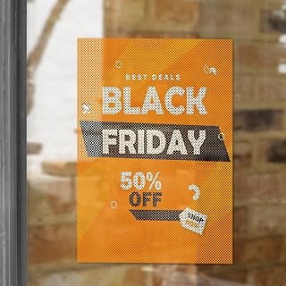 Custom Business Window Adhesive Sign, Personalized Perforated Vinyl Window Advertising Sign for Business, Display - Multiple Sizes, Custom Design (Any, Square)