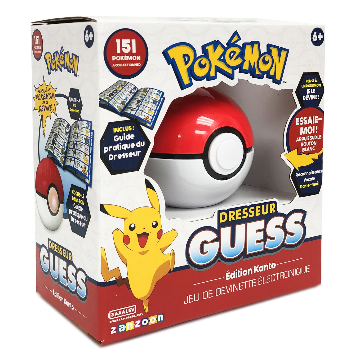 Bandai - Pokmon - Guess Kanto trainer - Pok ball - electronic game - speaks French - 80598