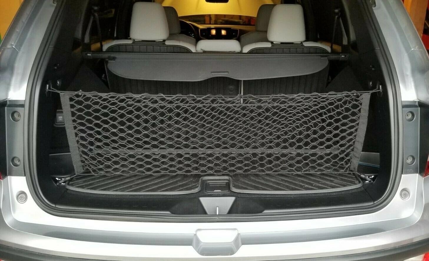 Trunk Organizer Cargo Net for Honda Passport 2019-2025 – Envelope Style Cargo Net for SUV – Premium Mesh Elastic Car Trunk Organizer Vehicle Carrier Storage – Compatible with Passport