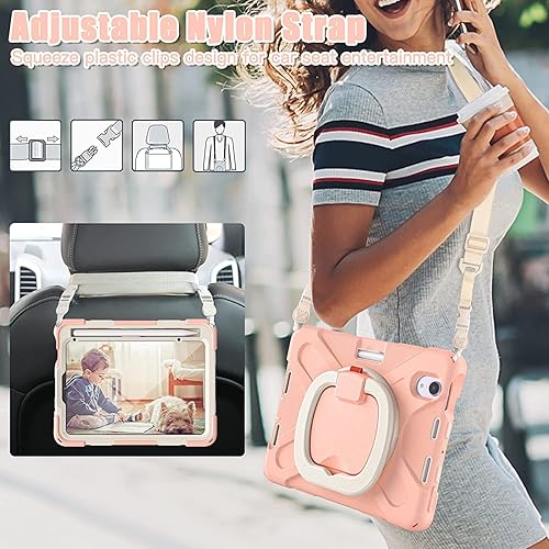 Vista 193 de Funda para iPad (A16) de 11 pulgadas 2025, Aslo para iPad 10 de 10.9 pulgadas 2022, funda resistente a prueba de golpes, soporte giratorio, soporte