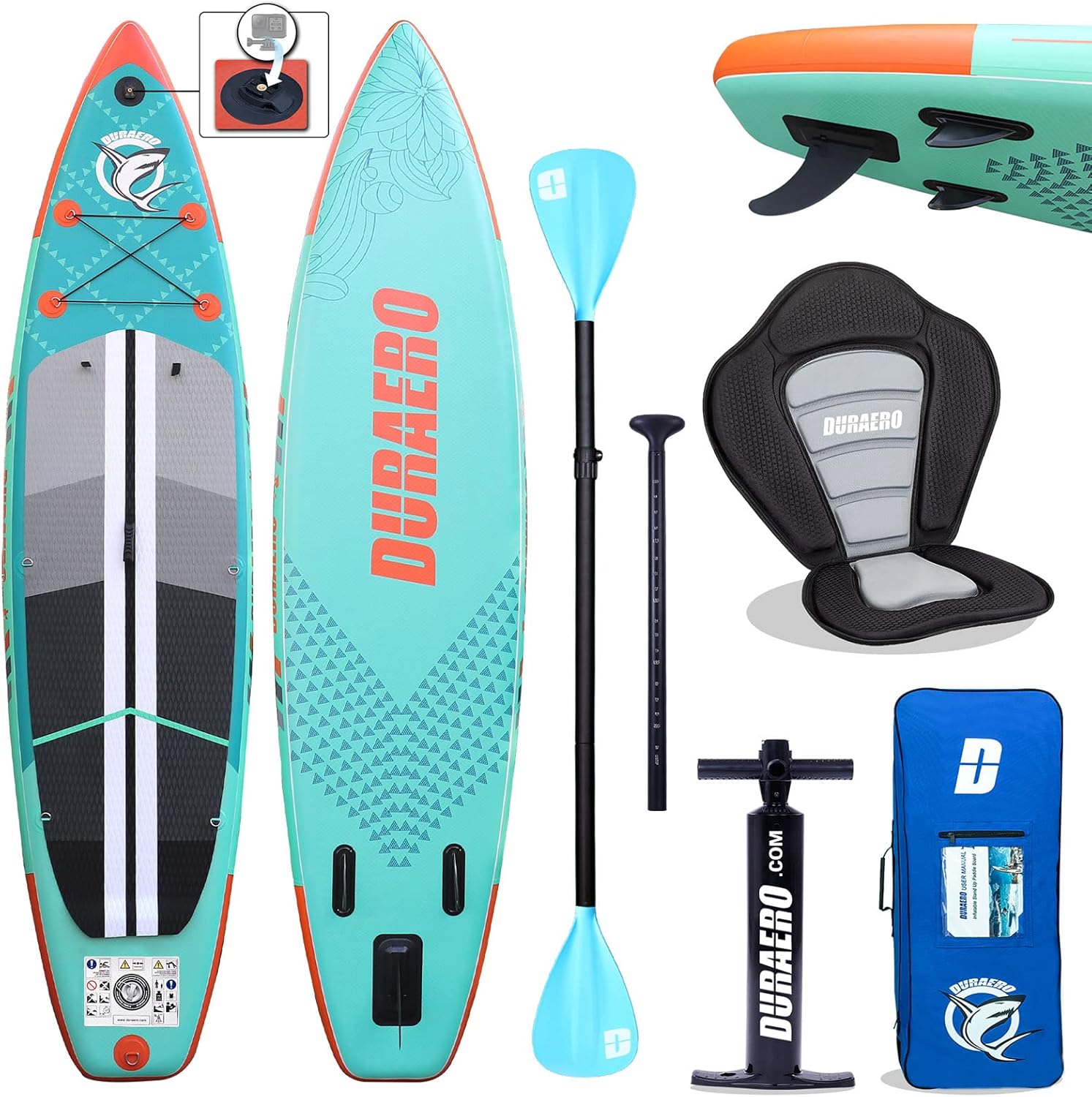 Aufblasbares Stand Up Paddling Board SUP Paddle Boards Set, 330×76×15cm