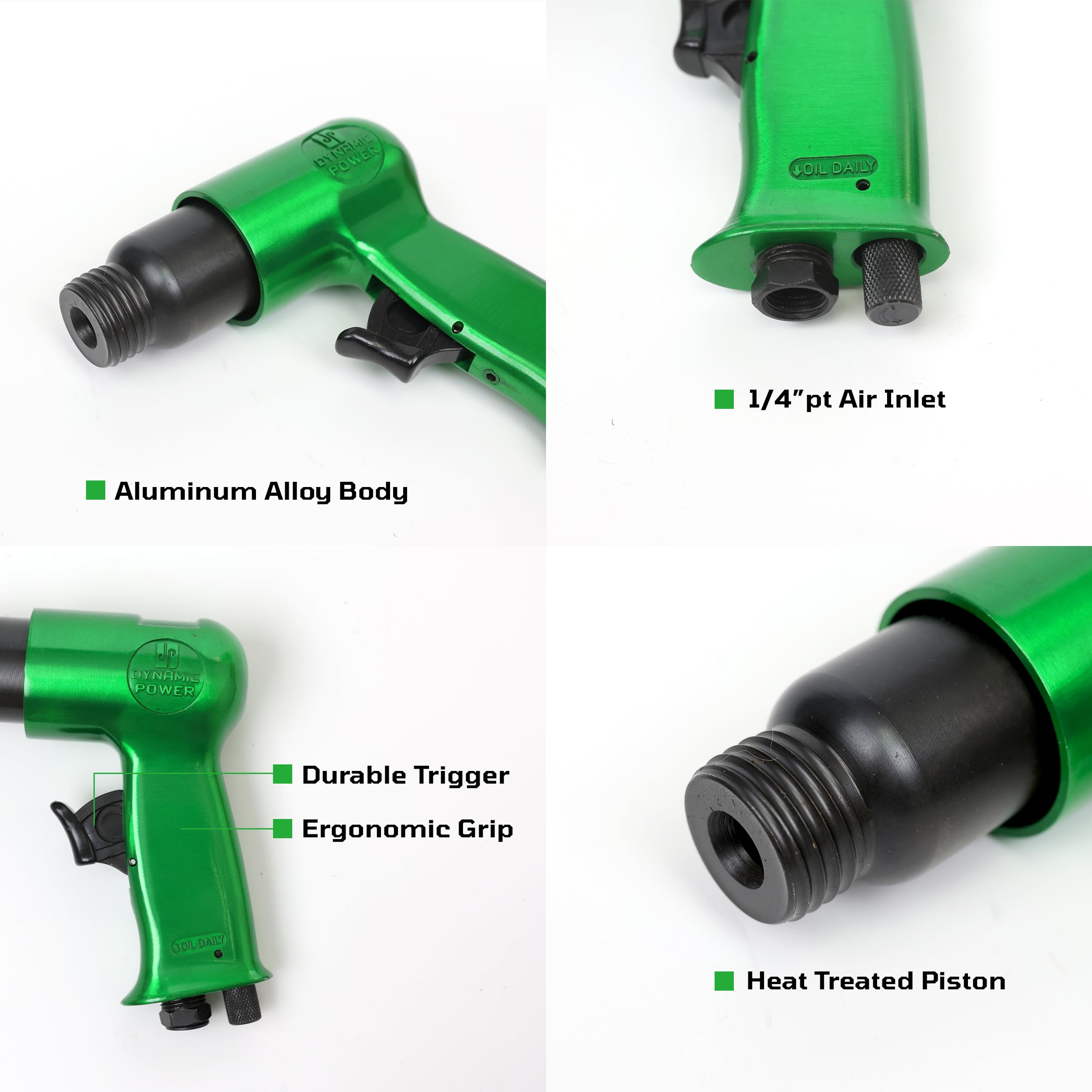 Dynamic Power Zestaw młota pneumatycznego z krótkim cylindrem 4 dłuta D319115