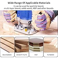 Vista 7 de BAYTORY Professional Pattern Flush Trim Router Bit Set with 1/4 inch Shank, 4Pcs 1/2" Cutting Diameter Carbide Bits with Top Bearing Prevent