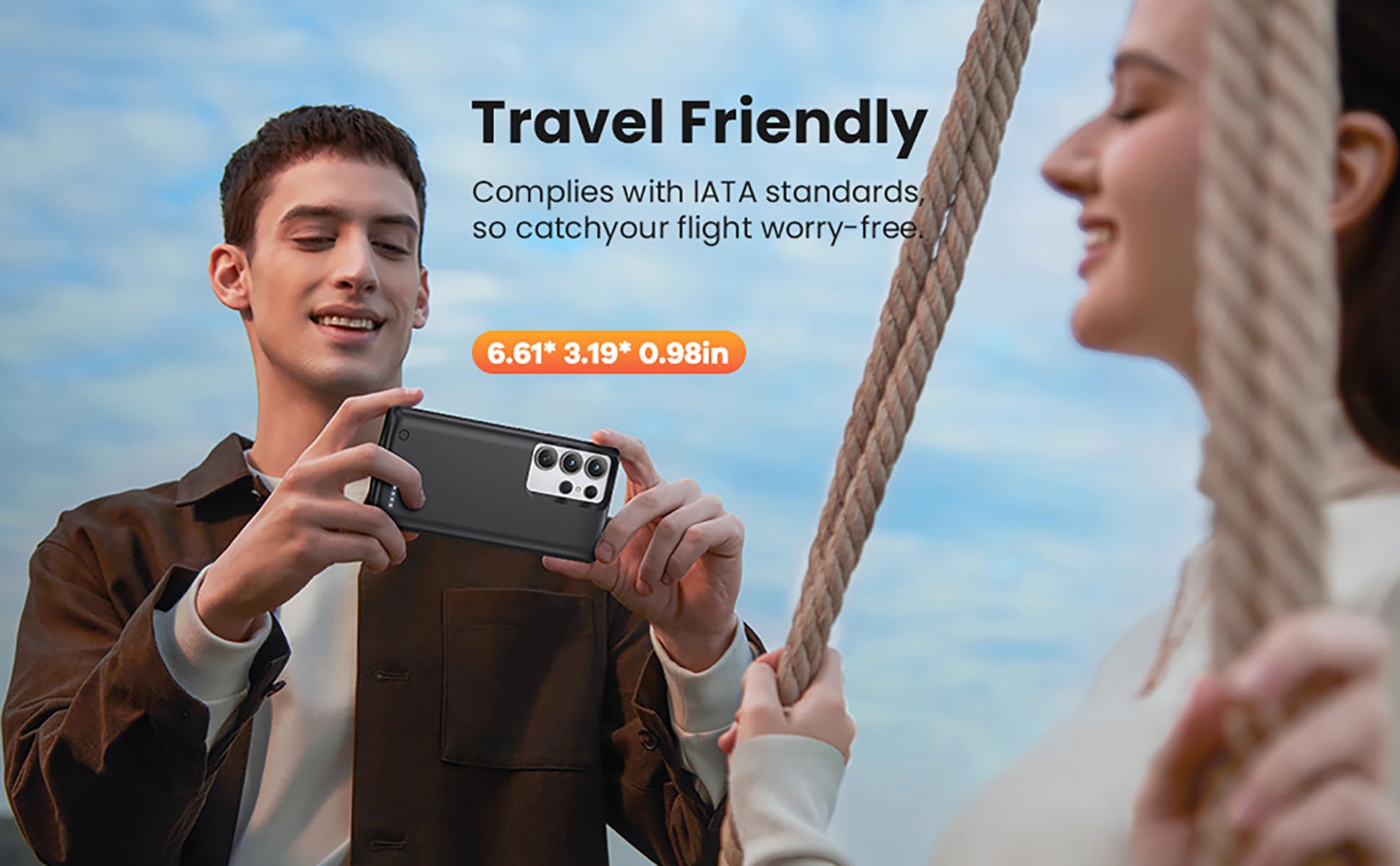 ELLENNE Carcasa batería para Samsung S23 Ultra 6,8" 10.000 mAh Slim TY-118 | Funda con batería integrada para Samsung S23 Ultra 6,8" 10.000 mAh | Funda recargable fina
