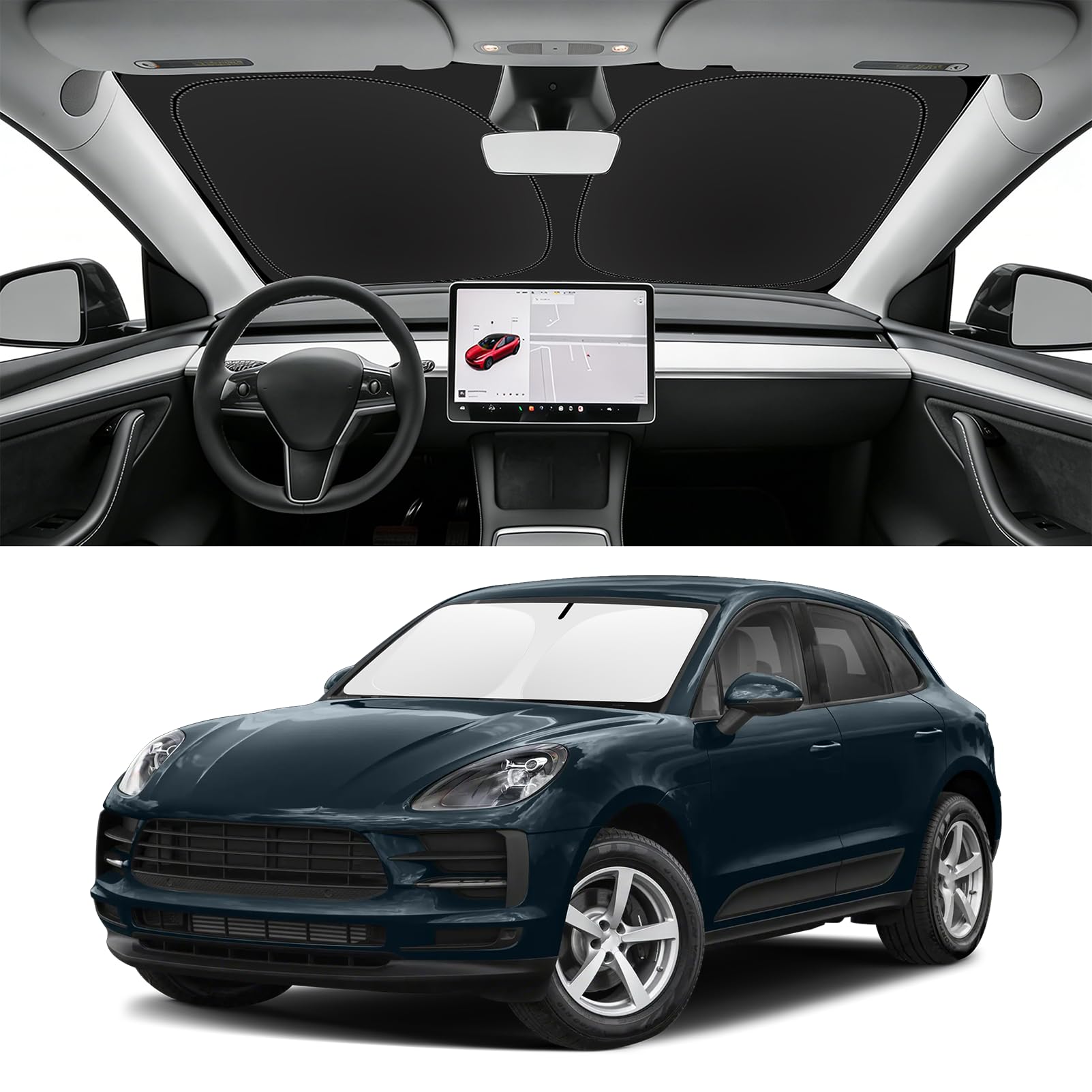 Custom Fit Windshield Sun Shade for Porsche Macan 2014-2026