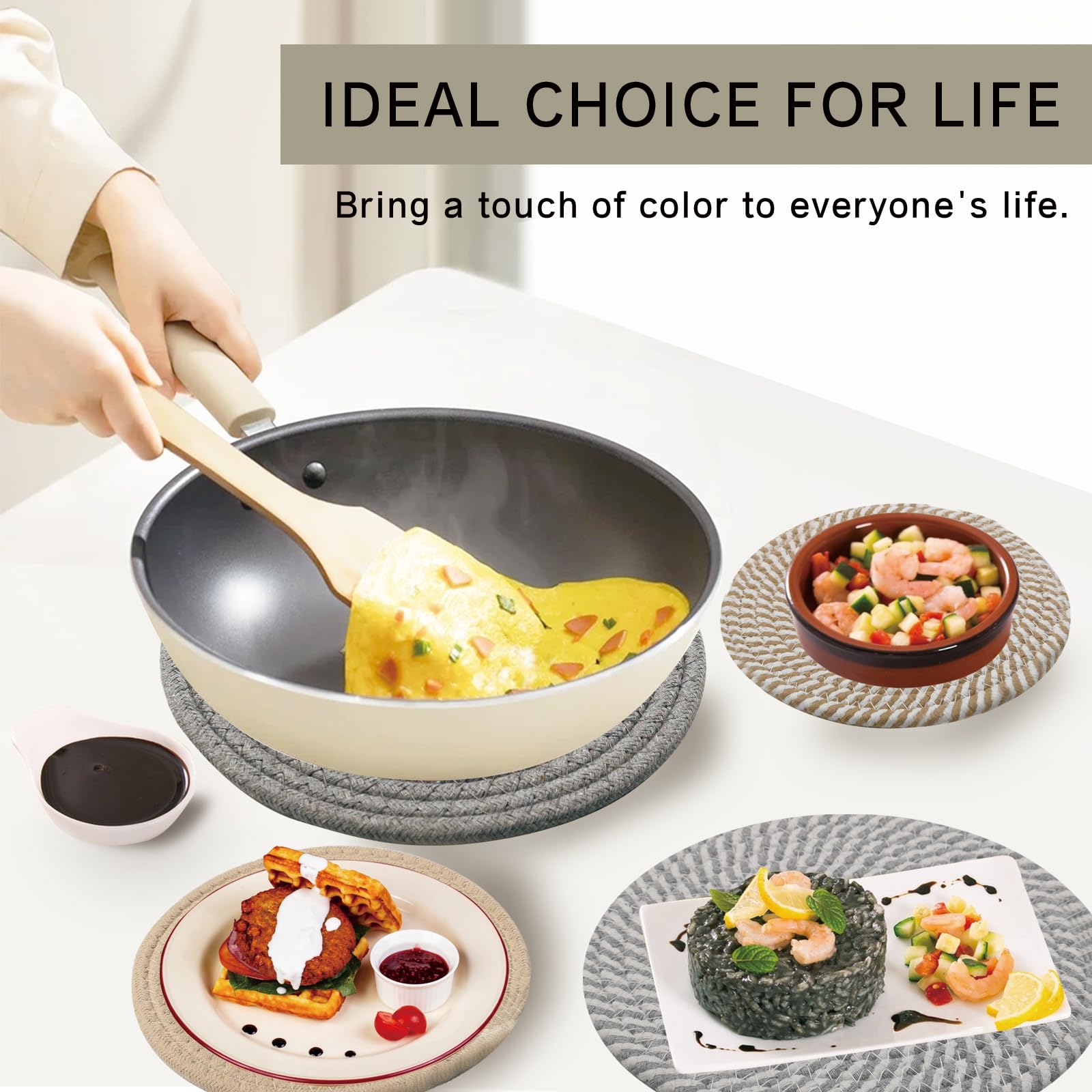 Lot De 2 Maniques Pour Cuisine - Dessous De Plat Pour Micro-Ondes - Résistance À La Chaleur