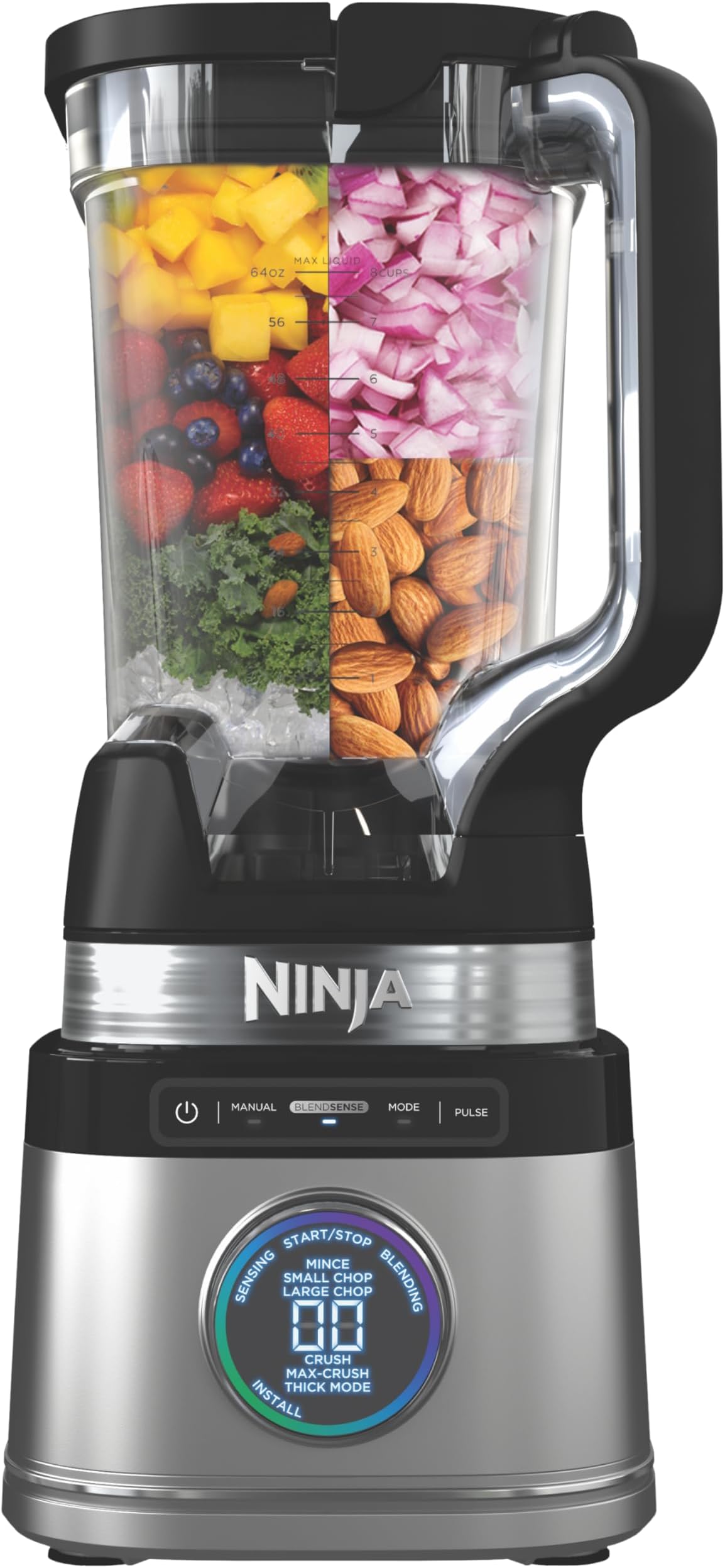 TB201 Detect Power Blender Pro, BlendSense Technology, for Smoothies, Smoothies, and More, 1800 Max Watts, 70 oz Jug, Blender, Black