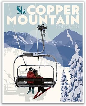 Ski Copper Mountain Colorado Poster Print Posters, 8x10 Inches