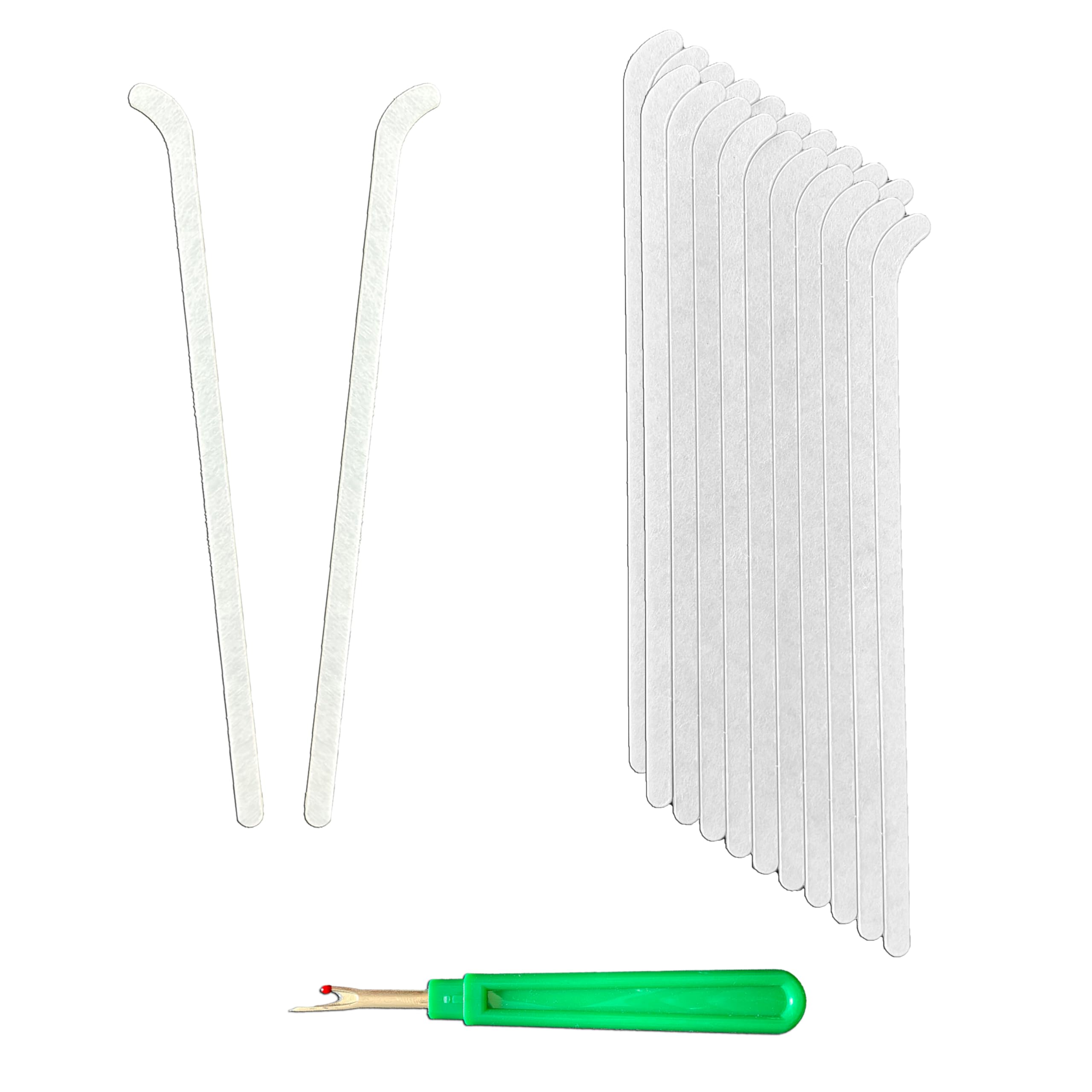 Million Dollar Collar 10 Pack of Collar Placket Stays, DIY Insert for Polo/Golf Shirt Placket Stay, One Size Fits All 5-Minute Install, Wash/Dry Safe Off-white