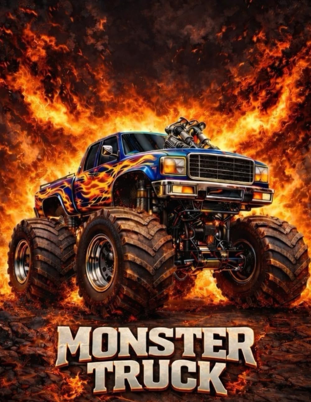 Monster Trucks: Fun Coloring book Adventure for Kids Ages 4-8