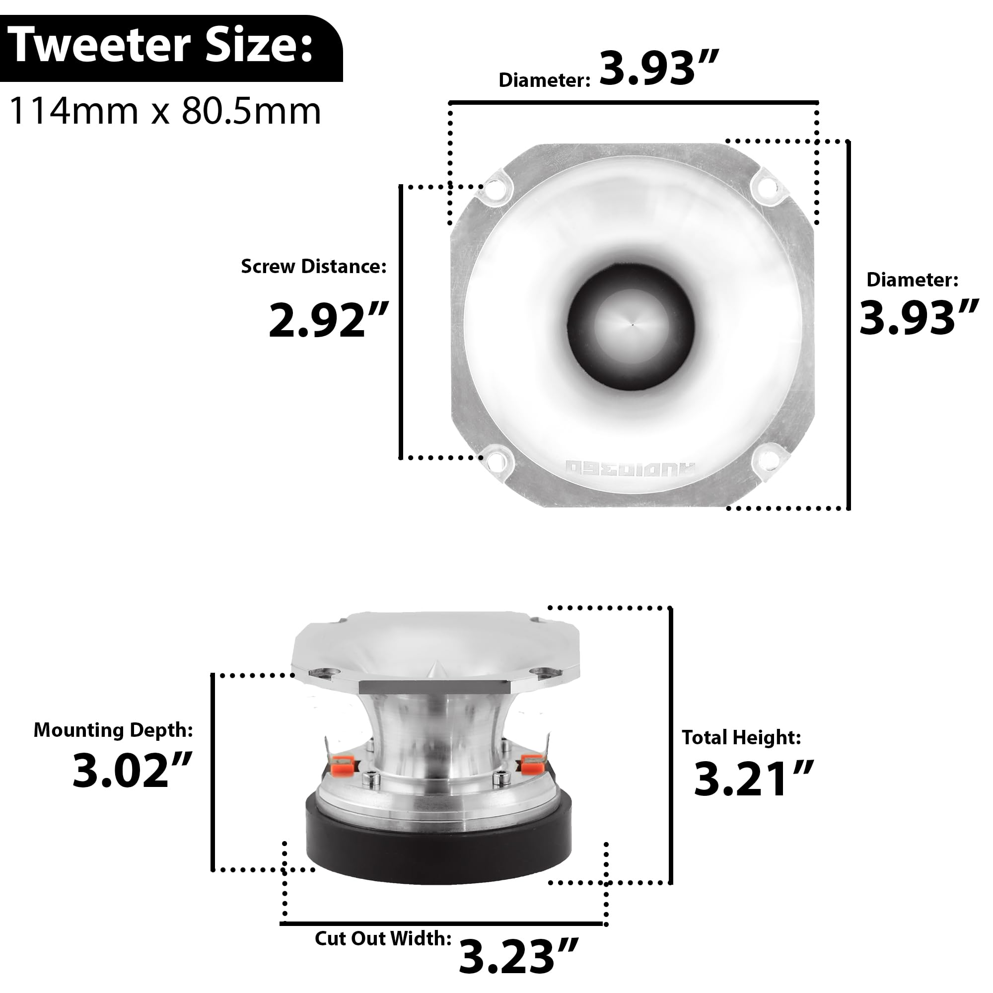 Amazon.com: Audio360 AD44TW 3.93-Inch Super Tweeter Speaker, 4 Ohm