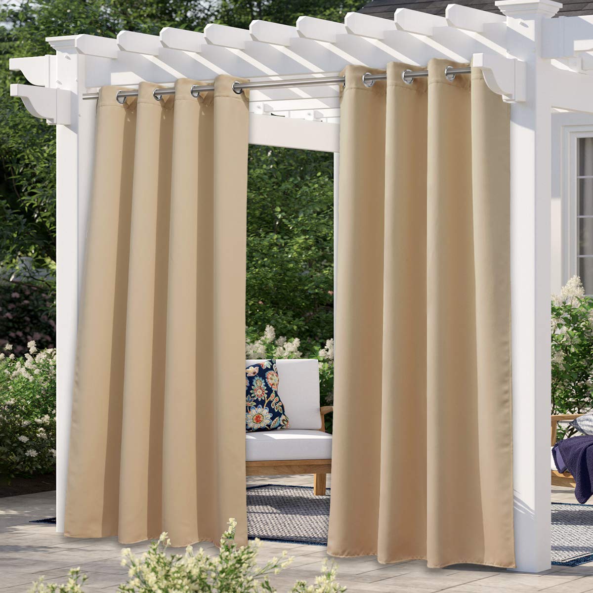 Buy NICETOWN Outdoor Patio Curtains Waterproof Front Screen Porch