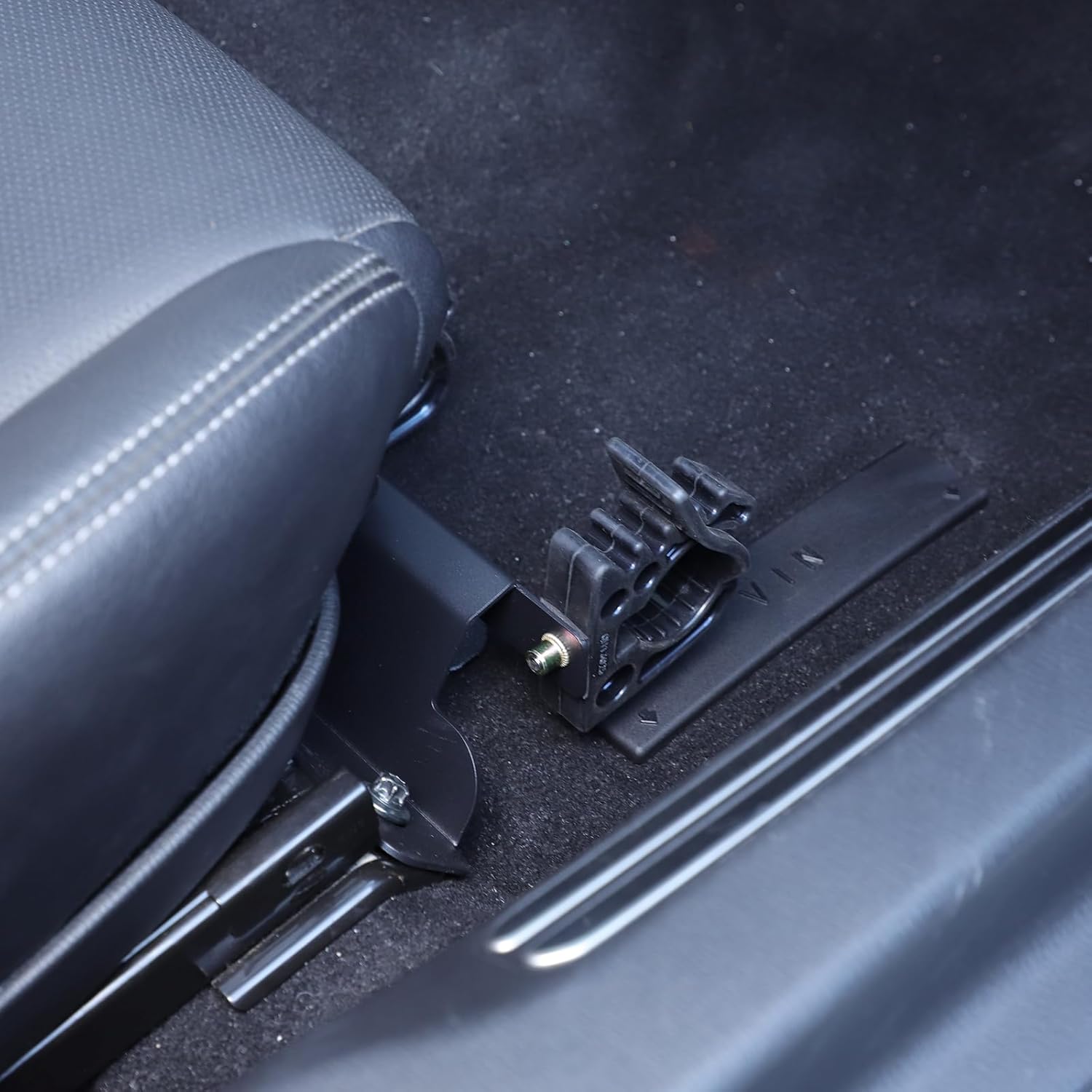 Front Seat Flashlight Mount Holder Bracket for Mazda MX-5 Miata 2016-2024 Passenger Underseat Flashlight Holder Front Seat Mount Molle Panel Co-Pilot Seat Torch Storage Mounting Bracket Carbon Steel