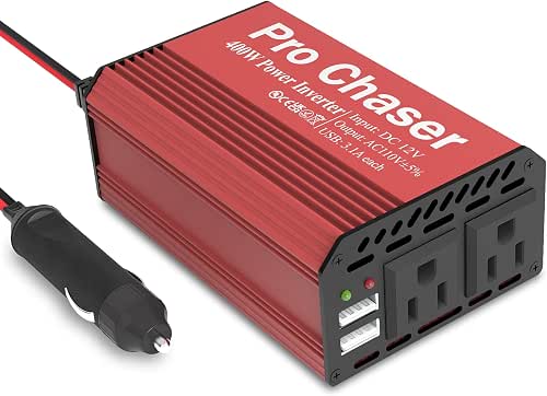 Pro Chaser 400W Power Inverters for Vehicles - DC 12v