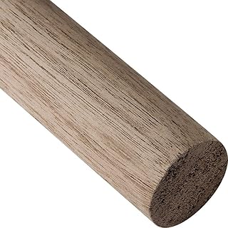 Rockler Walnut Dowel Rods 48” x 1/2" - Solid Hardwood Dowels for Woodworking, Joinery, and Furniture Projects - Smoothly Sanded, Kiln-Dried Walnut Wood Rods – Choose Diameter ½” to 1¼”