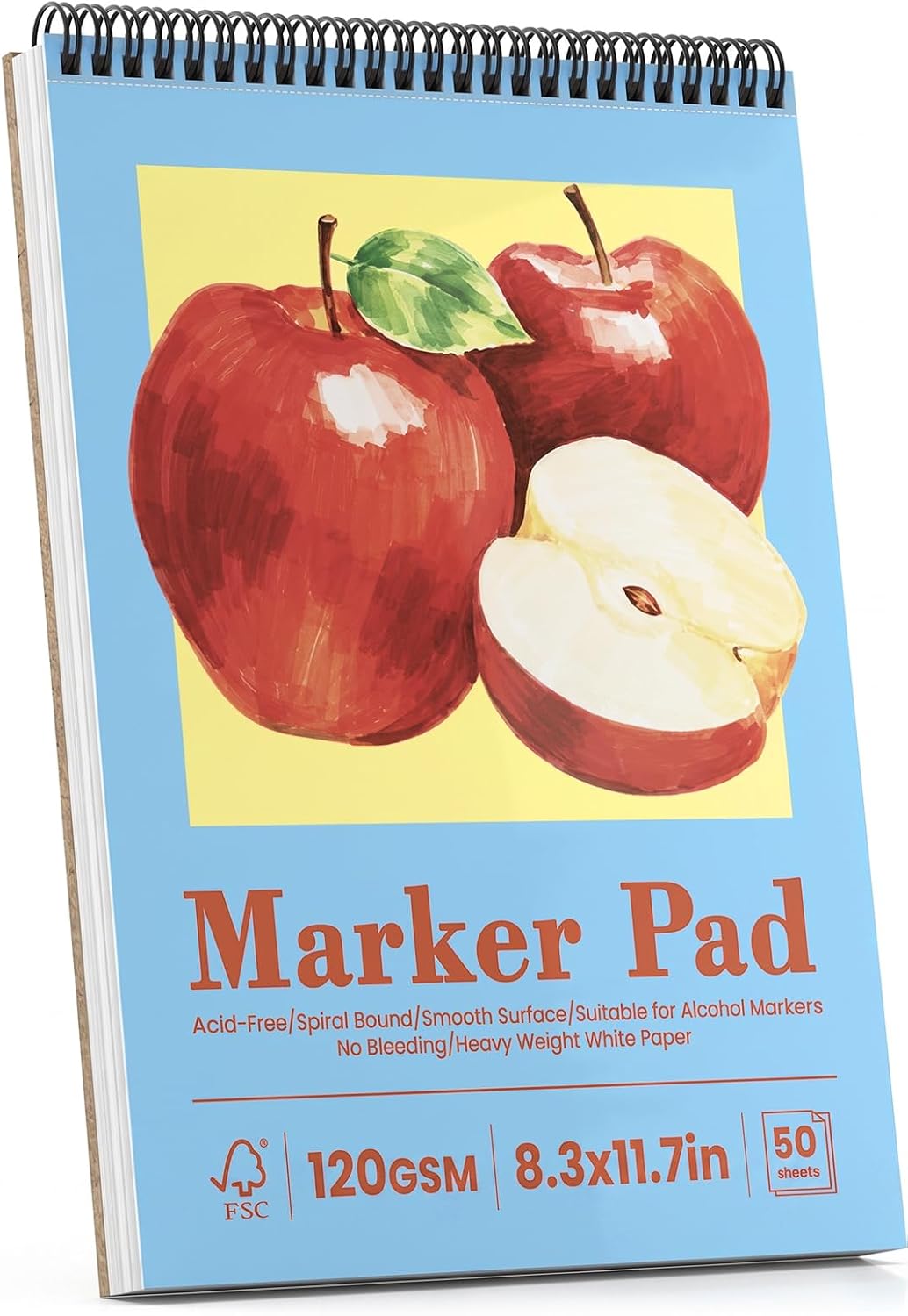 Umriox Marker Paper Pad 8.3" x 11.7", Double Sided Paper, 50 Sheets