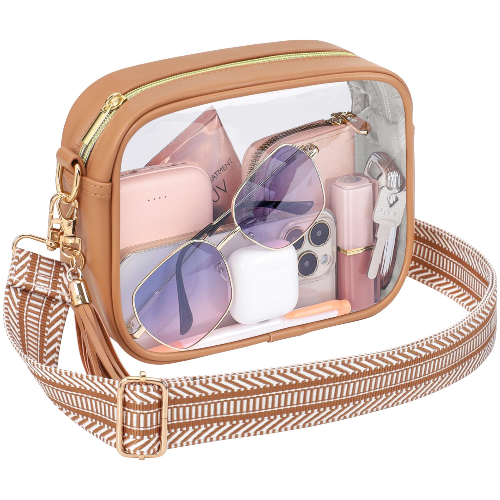 PACKISM Clear Bag for Stadium Events - Small Clear Purse Crossbody Bag