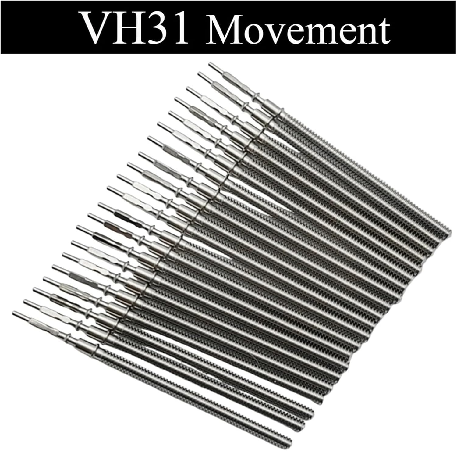Metal Watch Winding Stem Replacement Steel Movement Kit Fit VH31 Crown