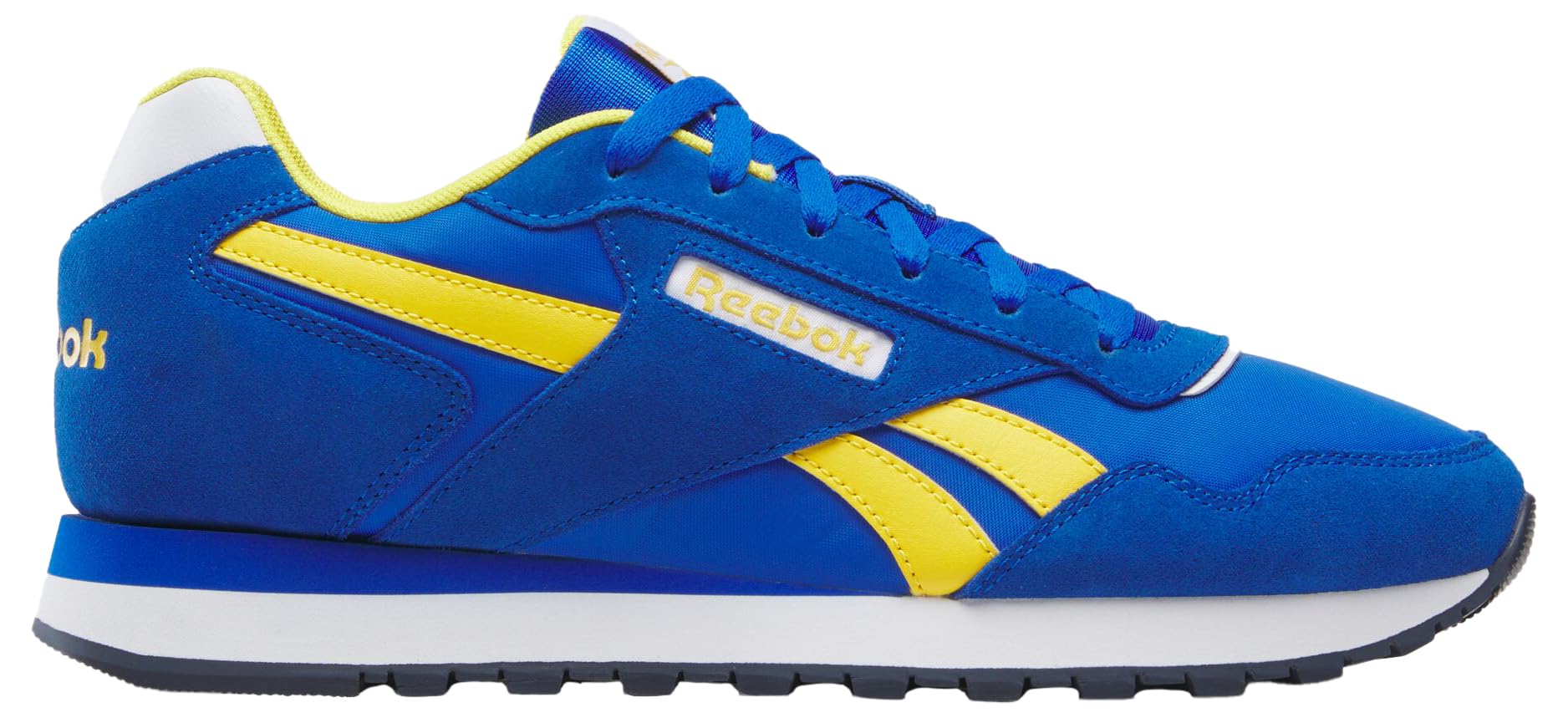 Reebok Unisex Glide Sneaker, Optimum Blue Golden Haze White, 9.5 UK