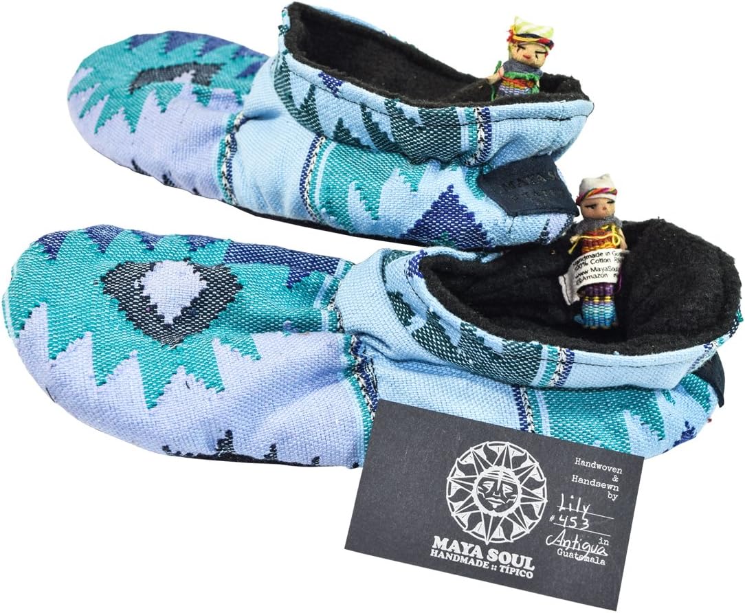 Maya Soul Handmade Native Tribal Guatemalan Super Soft Squishy Slippers :: Comalapa Sailor (Women's 5.5-7.5, Black Lining)